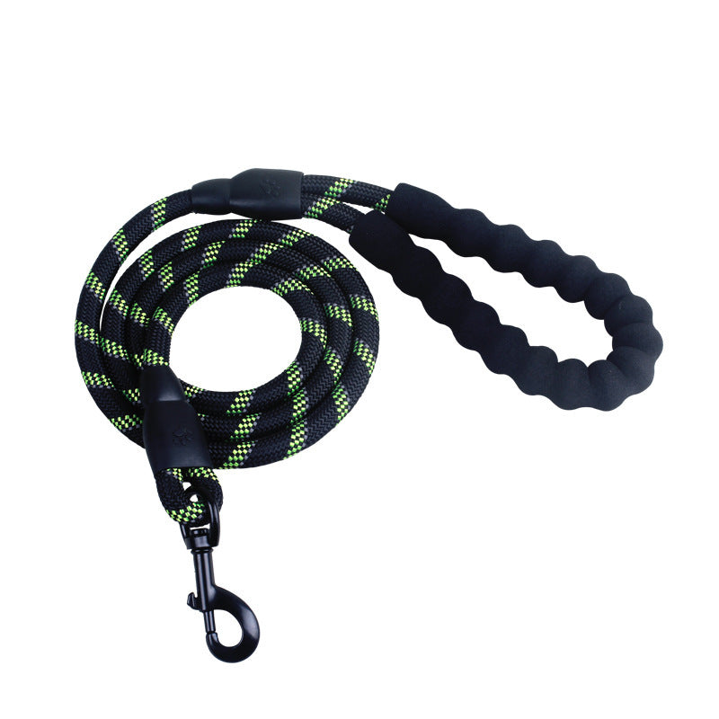 Reflective Nylon Dog Leash with Foam Handle for Training & Walking