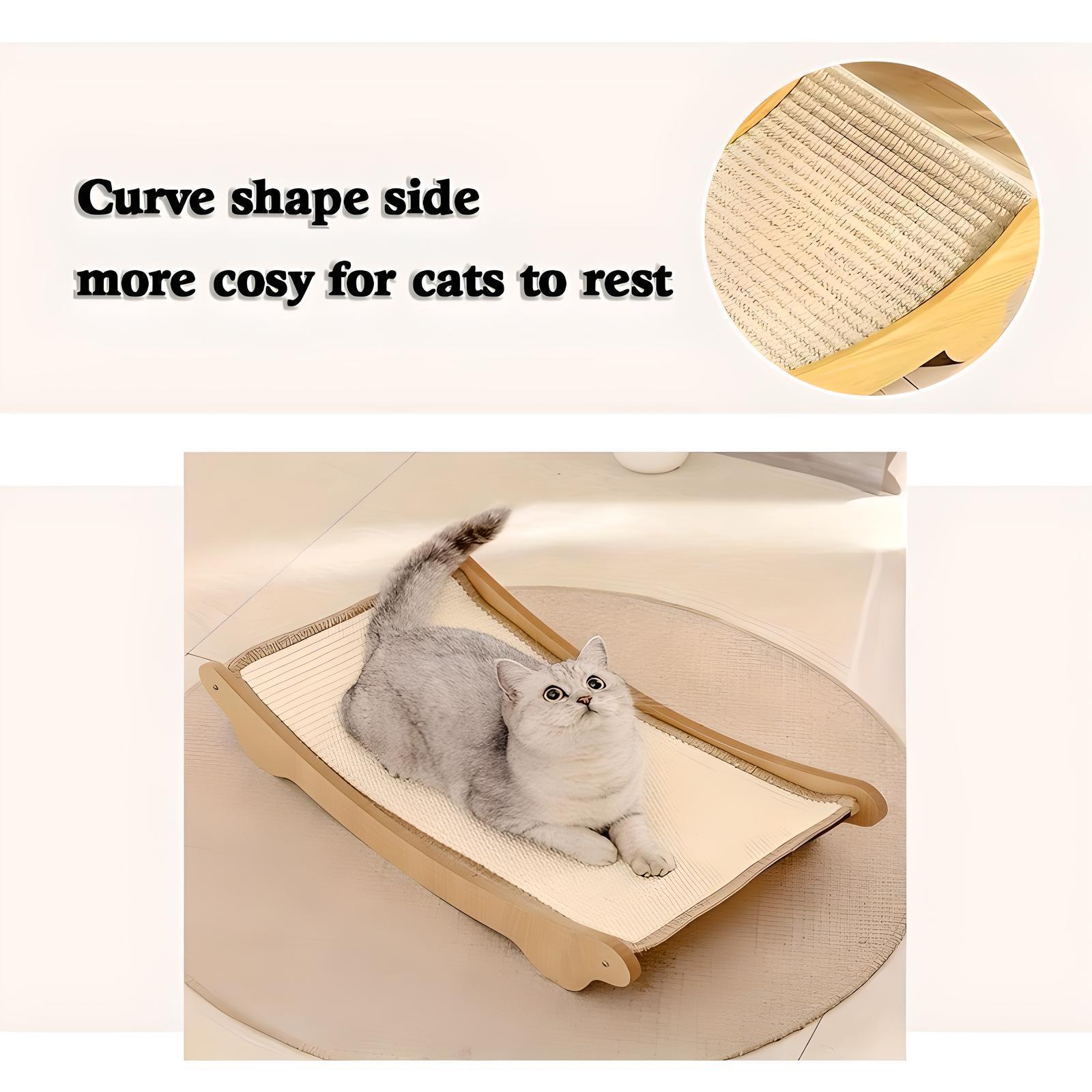 U-Shaped Cat Scratcher Bed – Rest & Play in One Spot