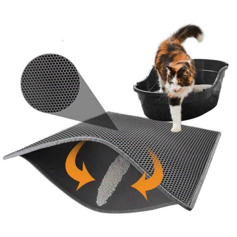 Waterproof Honeycomb Cat Litter Trapping Mat