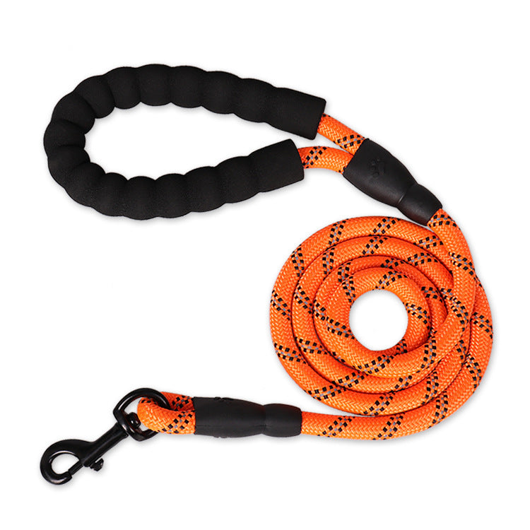 Reflective Nylon Dog Leash with Foam Handle for Training & Walking