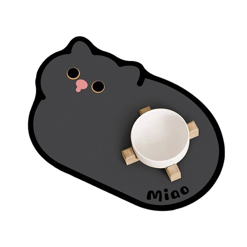 Cartoon Pet Leather Placemat – Durable, Fun, Easy-Clean Mat