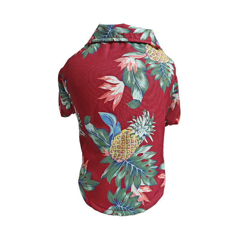 Dog Summer Hawaiian Shirt – Lightweight Chiffon Pet Clothes