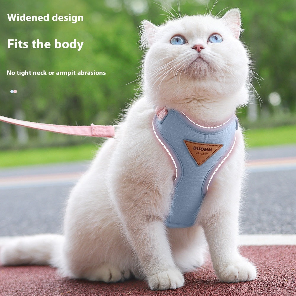 Cat Chest Harness with Leash – Escape-Proof, Soft & Secure