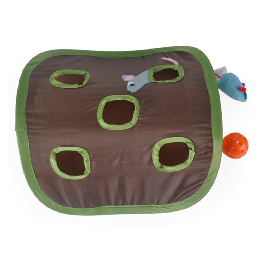 Interactive Cat Toy — 9-Hole Hide-and-Seek Mouse Hunt Tunnel