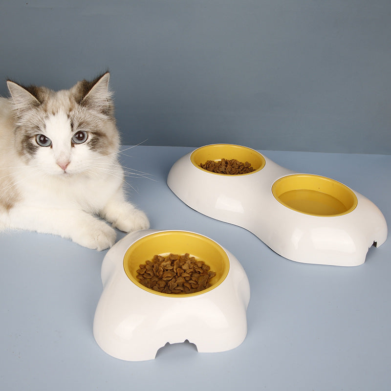 Egg Yolk Pet Bowl – Cute Elevated Food & Water Feeder