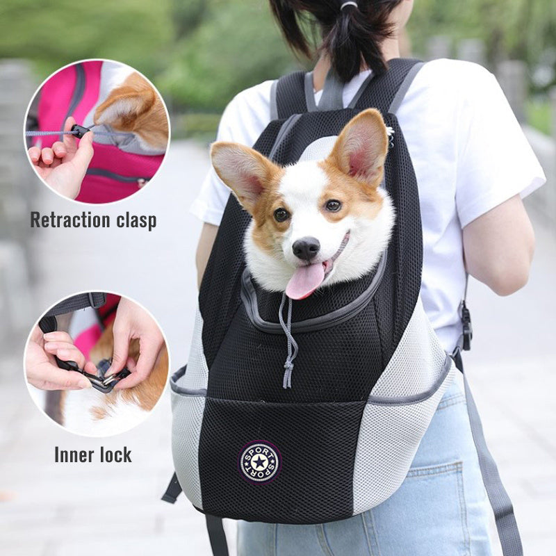 Pet Dog Carrier Backpack – Breathable Mesh, Travel-Friendly