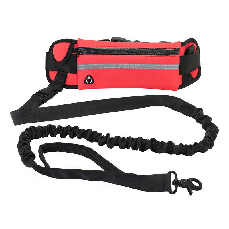 Hands-Free Dog Leash Belt with Phone & Bottle Holder