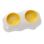 Egg Yolk Pet Bowl – Cute Elevated Food & Water Feeder