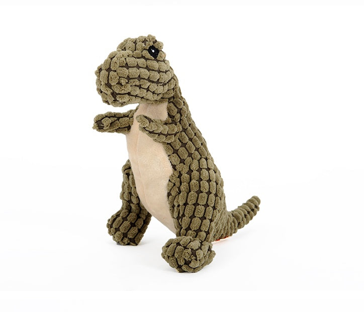 Dinosaur Plush Dog Toy — Interactive, Squeaky, For Large Dogs