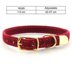 Velvet Cat Collar with Gold Buckle – Elegant &amp; Comfy