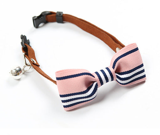 Cute Pet Bow Tie Collar with Bell – Adjustable & Stylish