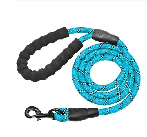 Reflective Nylon Dog Leash with Foam Handle for Training & Walking