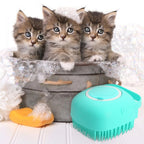 Pet Shampoo Massager Brush – 2-in-1 Bathing Scrubber