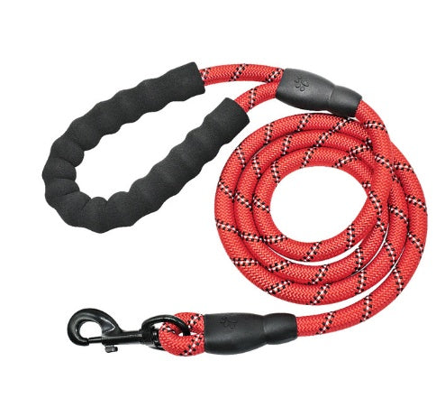 Reflective Nylon Dog Leash with Foam Handle for Training & Walking