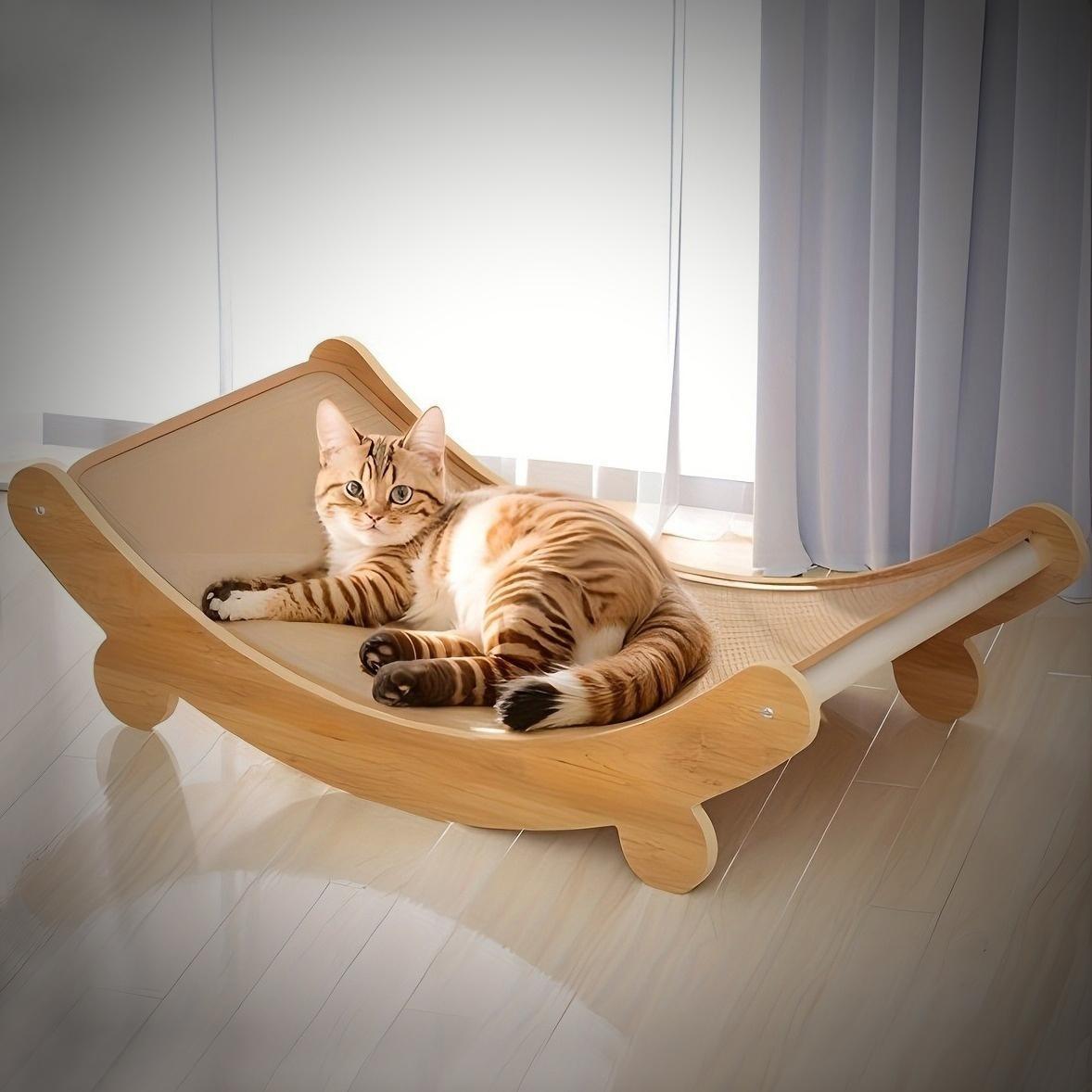 U-Shaped Cat Scratcher Bed – Rest & Play in One Spot