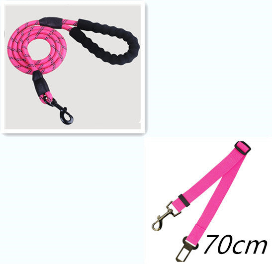Reflective Nylon Dog Leash with Foam Handle for Training & Walking