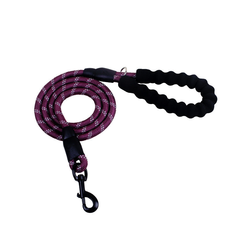 Reflective Nylon Dog Leash with Foam Handle for Training & Walking