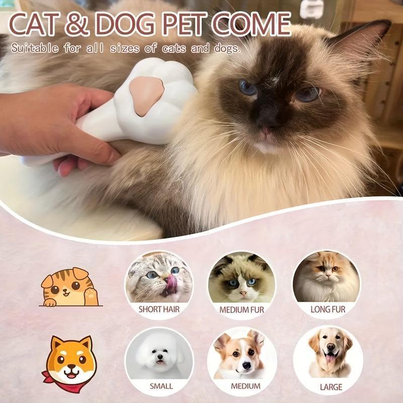 Paw-Shaped Pet Grooming Comb – Hair Remover for Cats & Dogs