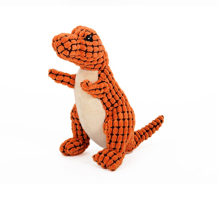 Dinosaur Plush Dog Toy — Interactive, Squeaky, For Large Dogs