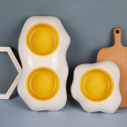 Egg Yolk Pet Bowl – Cute Elevated Food & Water Feeder