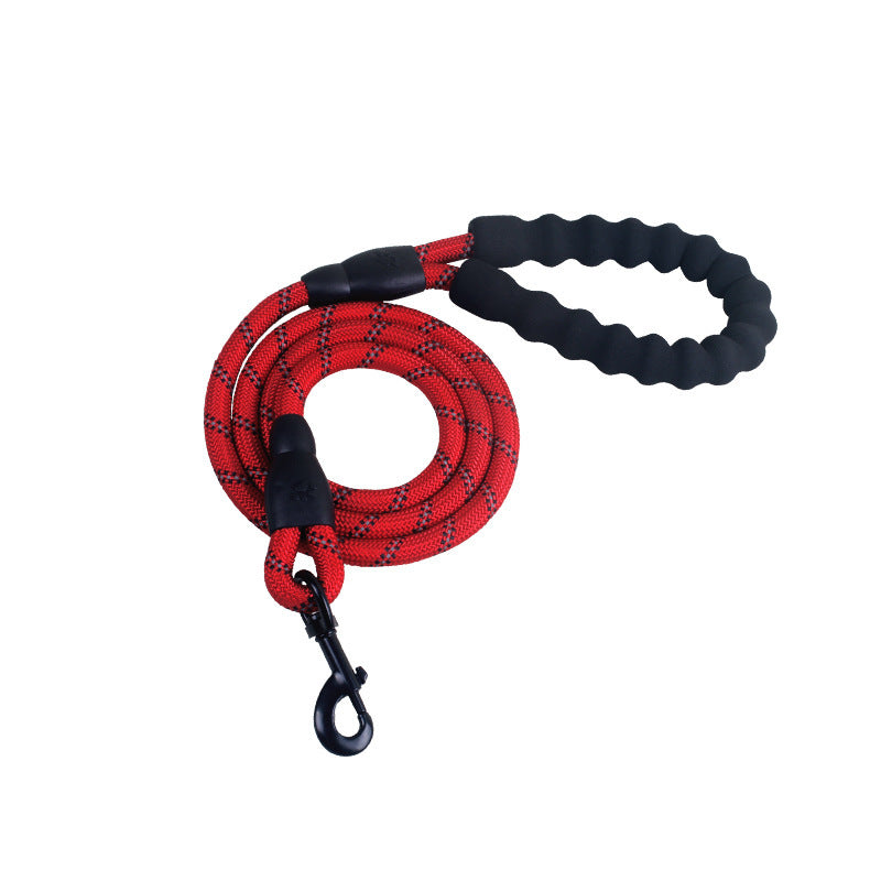 Reflective Nylon Dog Leash with Foam Handle for Training & Walking
