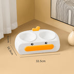 Big Mouth Duck Double Pet Bowls for Cats