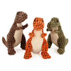 Dinosaur Plush Dog Toy — Interactive, Squeaky, For Large Dogs