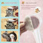 Paw-Shaped Pet Grooming Comb – Hair Remover for Cats & Dogs