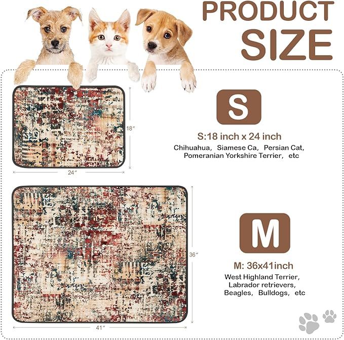 Washable Dog Pee Pads – 2-Pack Reusable Leakproof Training Mats
