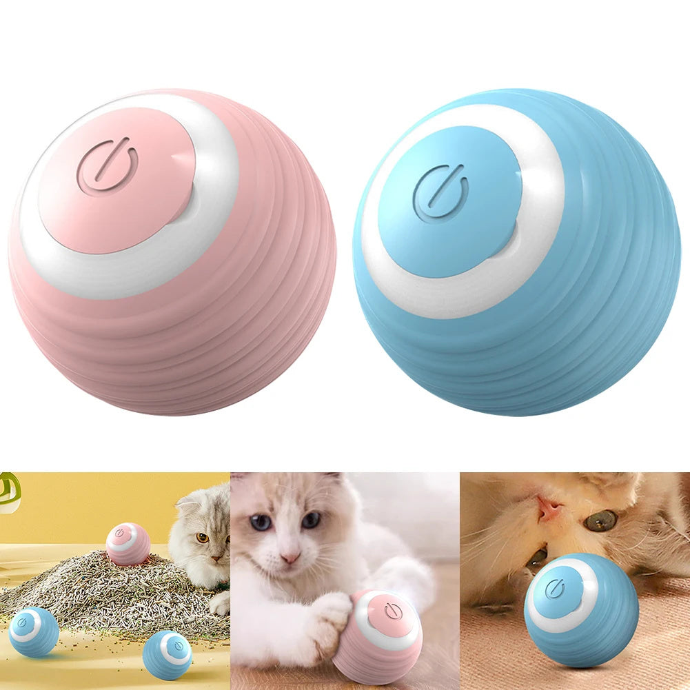 Smart Bouncing Ball Cat Toy — Automatic Rolling Fun for Kittens!