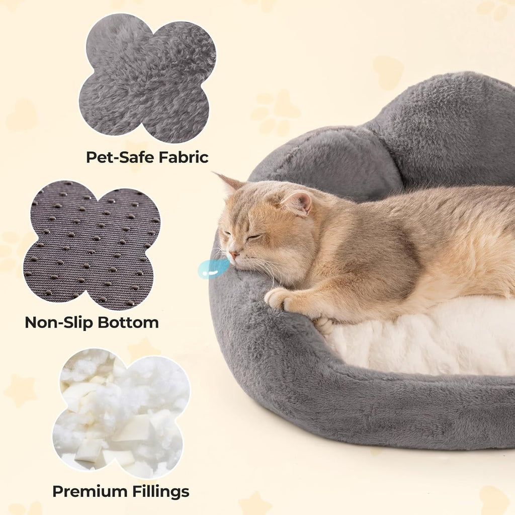MEWOOFUN Fluffy Flower Pet Bed