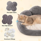 MEWOOFUN Fluffy Flower Pet Bed