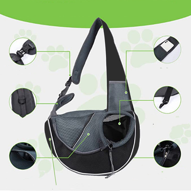 Portable Crossbody Pet Carrier Bag for Cats & Dogs