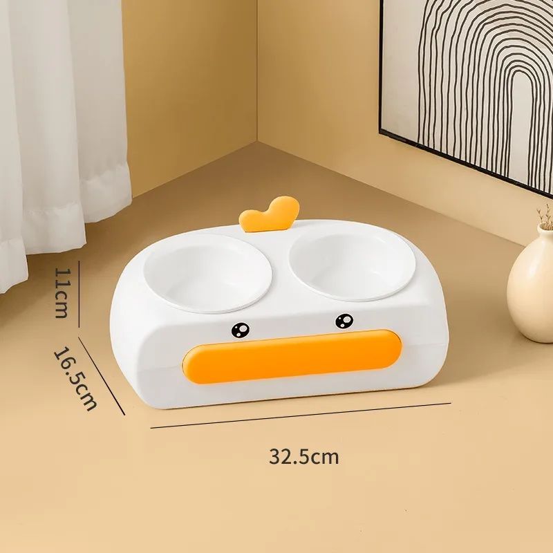 Big Mouth Duck Double Pet Bowls for Cats
