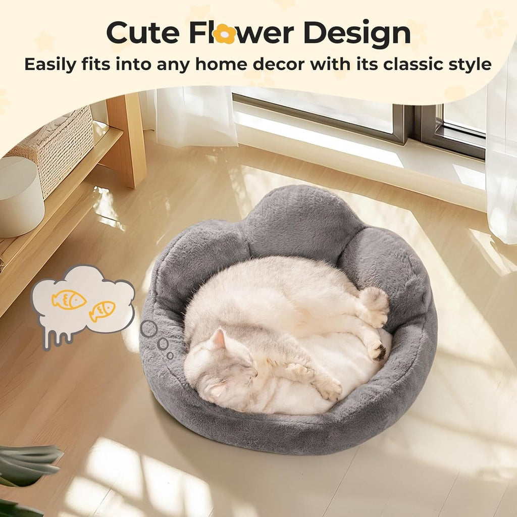 MEWOOFUN Fluffy Flower Pet Bed