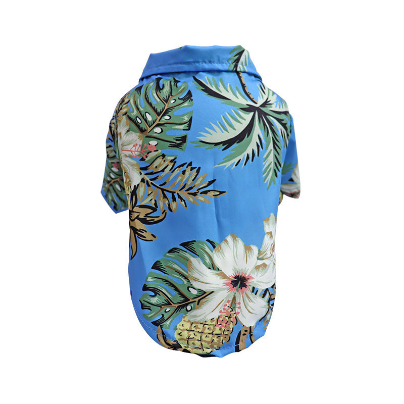 Dog Summer Hawaiian Shirt – Lightweight Chiffon Pet Clothes