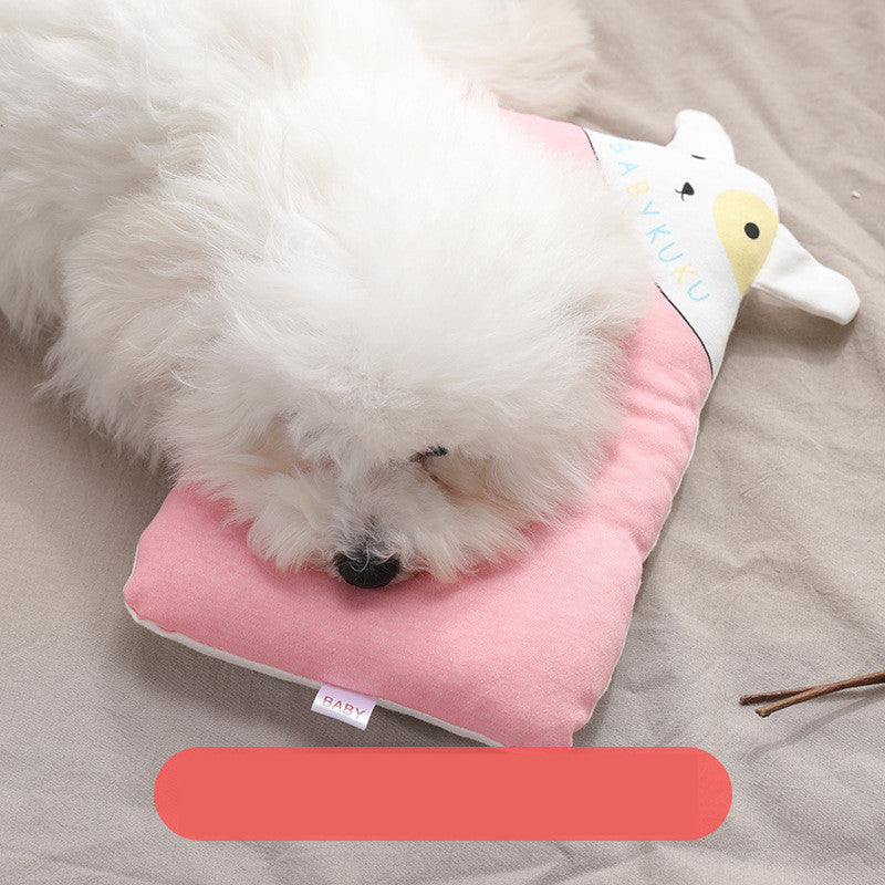Cartoon Pet Pillow – Soft Cotton Cushion for Dogs and Cats