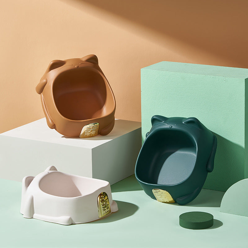 Anti-Choking Raised Cat Food Bowl – Anti-Slip, Easy Clean