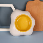 Egg Yolk Pet Bowl – Cute Elevated Food & Water Feeder