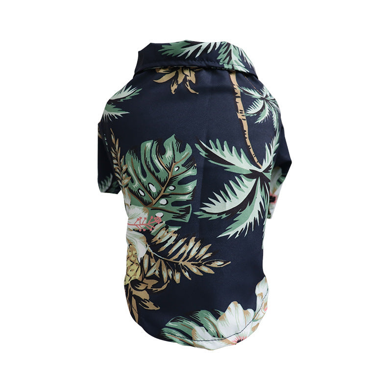 Dog Summer Hawaiian Shirt – Lightweight Chiffon Pet Clothes