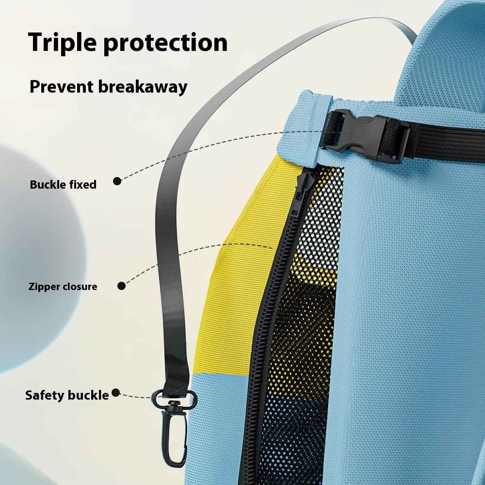 Portable Pet Backpack Carrier with Color Stitching