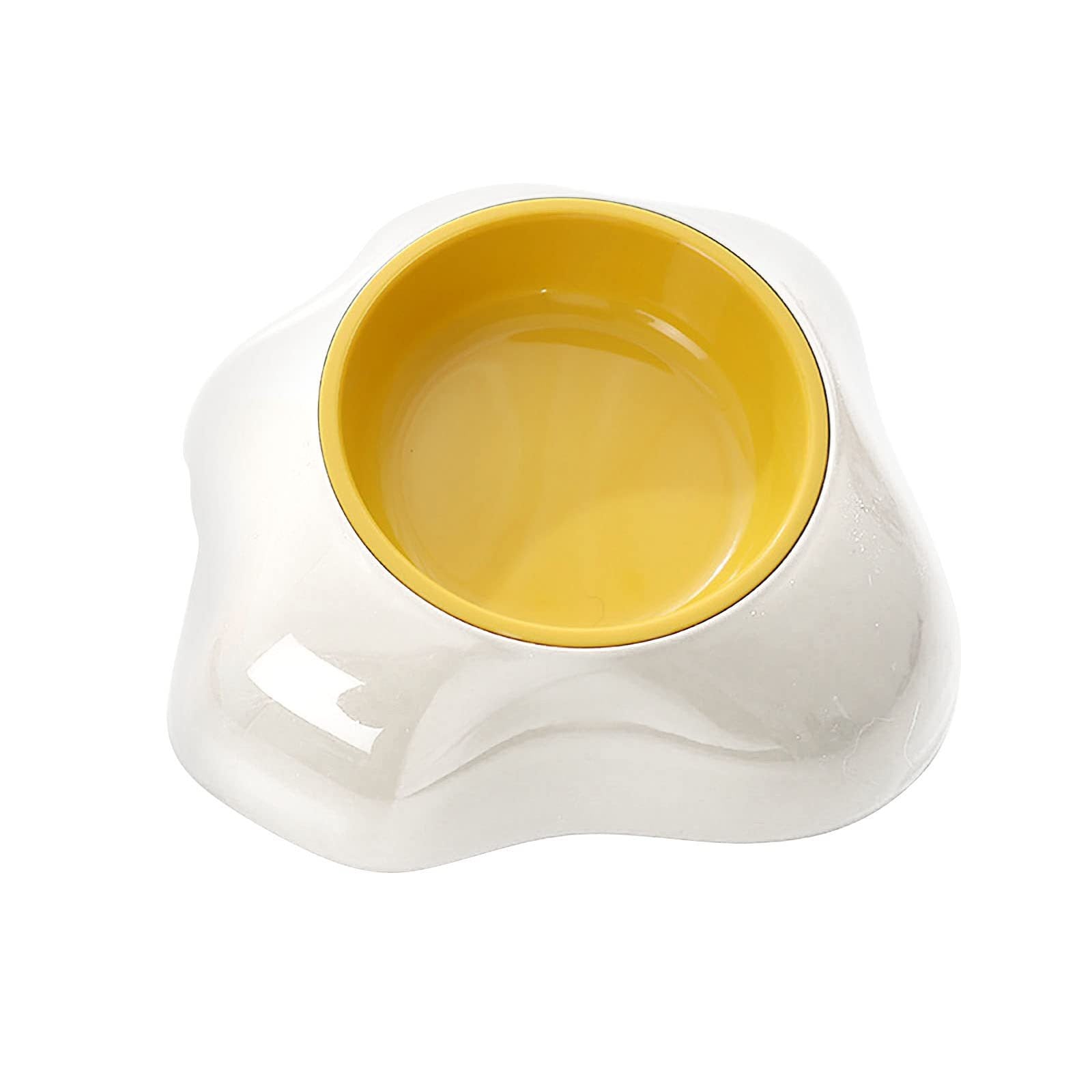 Egg Yolk Pet Bowl – Cute Elevated Food & Water Feeder
