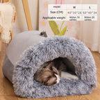 Portable Plush Pet Nest — Cozy Cat & Dog Bed