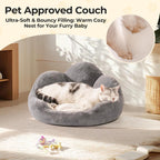MEWOOFUN Fluffy Flower Pet Bed